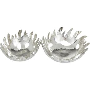 The Novogratz Aluminum Metal Decorative Bowl, Set of 2 13", 12"W, Gold