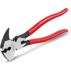 TEKTON 10-1/2 Inch Fencing Pliers | PSP10010, Red