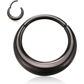 FUNLMO 316L Surgical Steel Septum Ring Nose Ring Hoop Hypoallergenic Daith Cartilage Conch Tragus Rook Earlobe Piercing Jewerly for Women Men