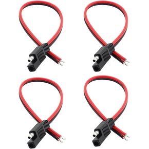 SAE Extension Cable, SAE Connector Quick Disconnect Plug Extension Cable for Automotive, RV, Motorcycle Cars Tractor, Solar Panel Panel SAE Plug (4 PCS 1 Feet)