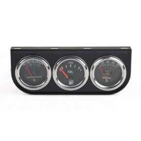 3 in 1 Car Triple Gauge Kit,2 Inch 52mm Oil Pressure Water Temp Fuel Level Gauge Meter Auto Gauge Meter Replacement for Cars