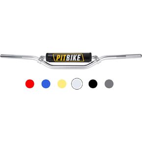 Handlebars 7/8 Inch for Motorcycle,RUTU Upgraded Universal Dirt Bike Handle Bar with Crossbar Pad Mid-Rise Mini Bike Pit Bike Handlebar for Motocross ATV Quad - Black