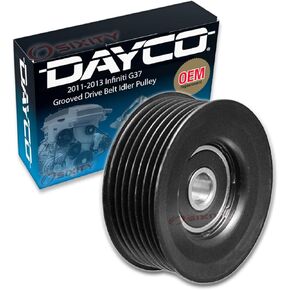Sixity Auto Dayco Grooved Pulley Drive Belt Idler Pulley compatible with Infiniti G37 3.7L V6 2011-2013