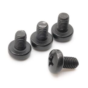 Rear License Plate Screws Compatible with Tesla - M5-0.8 x 6mm - Stainless Steel - Standard Length (Pack of 4)
