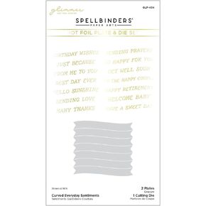 لوحة من رقائق معدنية لامعة من Spellbinders Everyday Sentiments Glimmer Hot Foil، معدنية