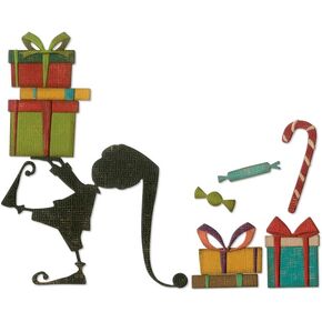 Sizzix Thinlits Die Set , Santa’s Helper by Tim Holtz, 11 Pack, Multiple Sizes, us:one, Multicolor