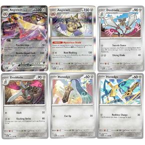 Aegislash ex - 135/182 - Paradox Rift - Double Rare - Pokemon 6 Card Lot