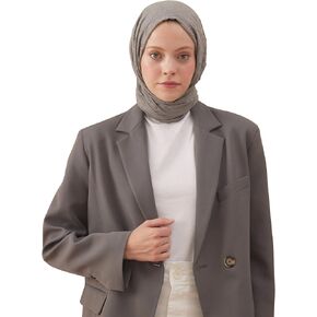 Wrinkle Long Scarf | Women Muslim Head Wraps Hijab | Soft Crinkle Scarf for Seasons | Solid Color Long Bambu Shawl