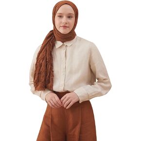 التجاعيد وشاح طويل | المرأة المسلمة يلتف الحجاب | وشاح ناعم مجعد للفصول | شال بامبو طويل بلون خالص