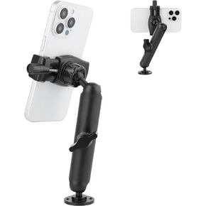 Mippko Wall Mount Phone Holder for Truck/Car/Boat/Wall/Desk,Compatible with 3.5~7.5 inch iPhone/Nexus/HTC/LG/Huawei/Smart Phones,360°Adjustment Aluminium Alloy Arm Drilling Base Mount