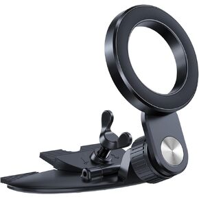 1Zero for Magsafe CD Phone Holder for Car [17 Strong Magnets] Magnetic Phone Mount Hollow Socket CD Player Phone Mount for Pop Grip Ring Holder Magsafe Case iPhone 15 14 13 12 Series