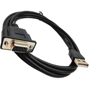 USB to RS232 Serial Adapter, USB Male to DB9 9 Pin Female Serial Converter Cable 1.8M/6Feet