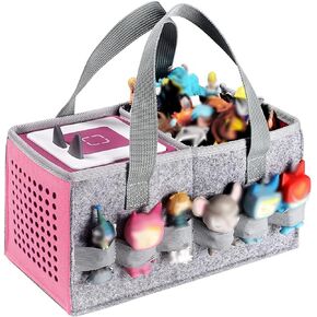 Tonies Carrying Case-Tonies Storage Compatible with Toniebox Starter and Tonies Figures，Home Outdoor Hand Bag for Tonies Audio Player and Tonies Characters，Travel Storage Bag (Blue)