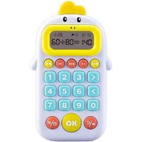 Skywin Calculator Toy Kids Games White - Early Learning Games Kids Toys, Easy to Read Calculator Small for Math Games - Great for Travel Learning Toys, Basic Calculator Kids Travel Toys