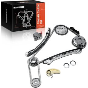 A-Premium Engine Timing Chain Kit W/ (VVT) Sprocket [fits DOHC, L4 2.3L] Compatible with Mazda 3 2007-2013, 6 2006-2007, CX-7 2007-2012, Replace# L3K912201A, L3K914151
