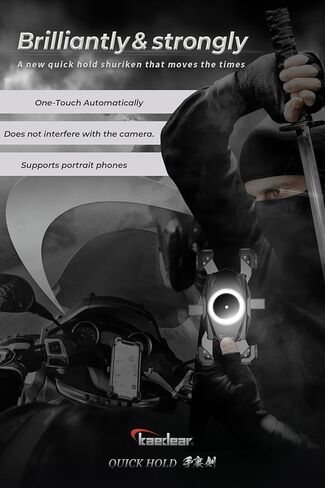 دراجة نارية الهاتف جبل المقود حامل هاتف الدراجة ل 4.7-6.9 هاتف محمول سبائك الألومنيوم قاعدة تثبيت عقد سريع Shuriken من اليابان in Kuwait