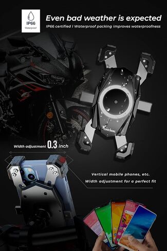 دراجة نارية الهاتف جبل المقود حامل هاتف الدراجة ل 4.7-6.9 هاتف محمول سبائك الألومنيوم قاعدة تثبيت عقد سريع Shuriken من اليابان in Kuwait