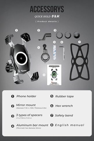 دراجة نارية الهاتف جبل المقود حامل هاتف الدراجة ل 4.7-6.9 هاتف محمول سبائك الألومنيوم قاعدة تثبيت عقد سريع Shuriken من اليابان in Kuwait