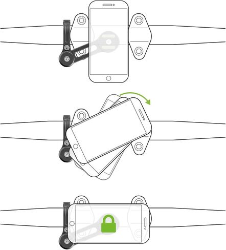 حامل هاتف SP CONNECT للدراجة النارية | حامل هاتف من الألومنيوم من فئة الطائرات للدراجات النارية ATV Quad Harley Davidson Scooter | ملحقات مقود الدراجة للهاتف الخلوي iPhone GPS Samsung Sport in Kuwait