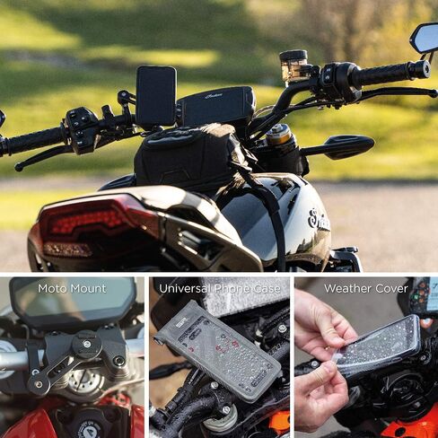حامل هاتف SP CONNECT للدراجة النارية | حامل هاتف من الألومنيوم من فئة الطائرات للدراجات النارية ATV Quad Harley Davidson Scooter | ملحقات مقود الدراجة للهاتف الخلوي iPhone GPS Samsung Sport in Kuwait