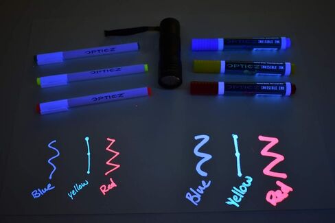 الأشعة فوق البنفسجية Blacklight التفاعلية حبر أزرق غير مرئي لختم المستندات ووضع العلامات الأمنية (مجموعة المبتدئين) in Kuwait