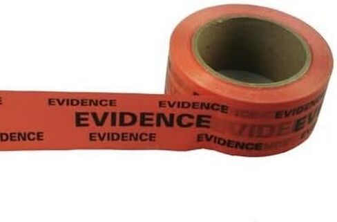 شريط أدلة احترافي، الشرطة، ختم واضح للتلاعب، أحمر، لفة واحدة، 2 بوصة × 165 قدم، عالي التحمل (الأفضل للعناصر الكبيرة من الأدلة) in Kuwait