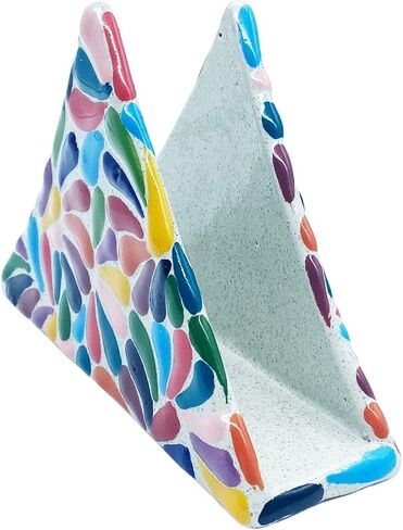 Napking Holder made from Authentic Mexican Talavera, Hand-Painted Authentic Mexican Pottery, Handcrafted. (Multicolor) in Saudi Arabia