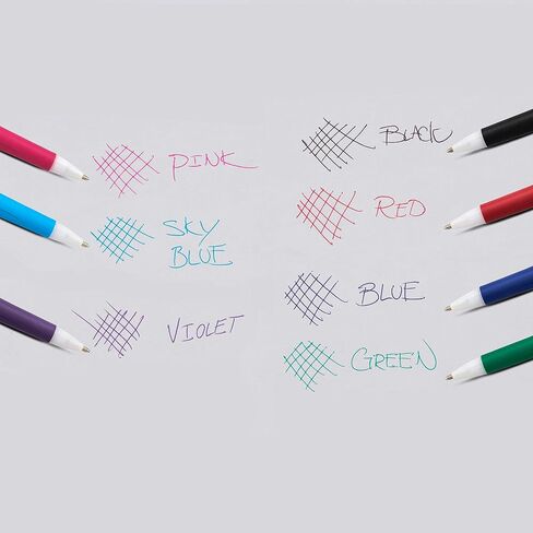 Pentel GlideWrite Ballpoint Pen with TechniFlo Ink, (1.0mm) Medium Line, Assorted Ink, Pack of 6 (BX910BP6M1) in Saudi Arabia