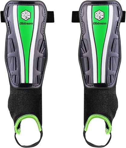 Obbsen Soccer Ankle Shin Guards for Kids Youth Adults, Protective Shin Pads with Ankle Sleeves | Boys and Girls in Saudi Arabia