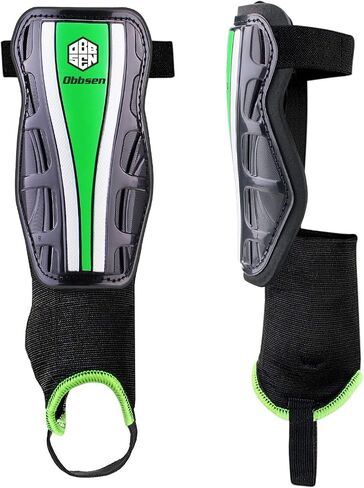 Obbsen Soccer Ankle Shin Guards for Kids Youth Adults, Protective Shin Pads with Ankle Sleeves | Boys and Girls in Saudi Arabia