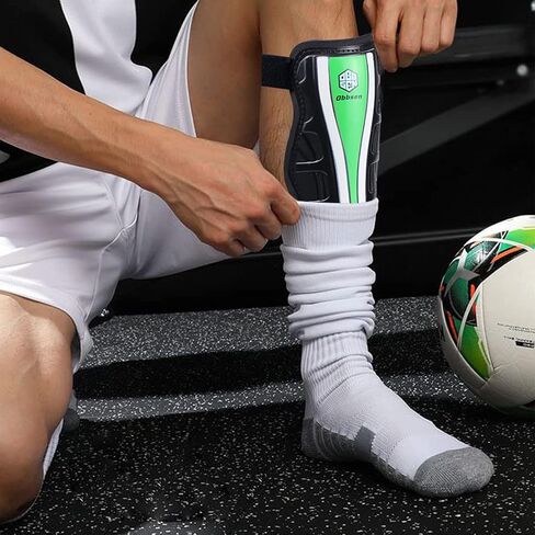 Obbsen Soccer Ankle Shin Guards for Kids Youth Adults, Protective Shin Pads with Ankle Sleeves | Boys and Girls in Saudi Arabia