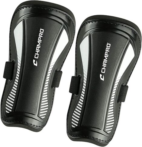 Champro Sports D3 Molded Shin Guards, Black, Medium in Saudi Arabia