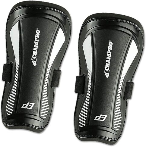Champro Sports D3 Molded Shin Guards, Black, Medium in Saudi Arabia