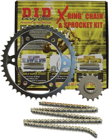 D.I.D (DKH-010) 520VX2 Steel Chain and 14 Front/38 Rear Tooth Sprocket Kit in Saudi Arabia