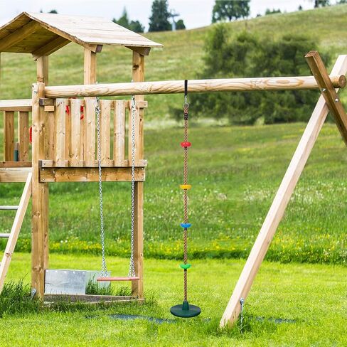 مجموعة مقعد أرجوحة شجرة بحبل تسلق للأطفال بطول 6.5 قدم من Sunnyglade مع منصات وقرص مقعد أرجوحة خارجي بما في ذلك حزام التعليق وحلقة تسلق القفل in Kuwait