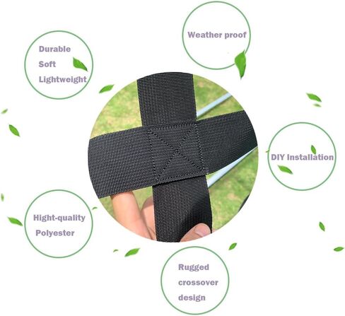 Climbing Cargo Net 11 ft X 6 ft - Cargo Net for Climbing Adults - Climbing Net for Swingset - Climbing Net Outdoor-Black (132 inch x 72 inch) in Kuwait