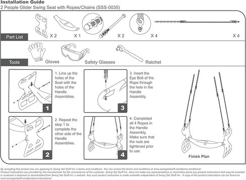 مجموعة أرجوحة شراعية بحبل (أحمر) مع ملصق شعار SSS in Kuwait