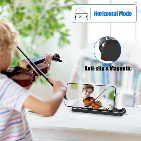 3 in 1 Foldable Charger Stand Dock, ELECGO Portable Fast Charging Station with Adapter, Compatible with iPhone 14/13/12/11/SE, AirPods 3/2/pro, Wireless Charging Dock for iWatch 7/6/5/SE/4/3/2 in Kuwait