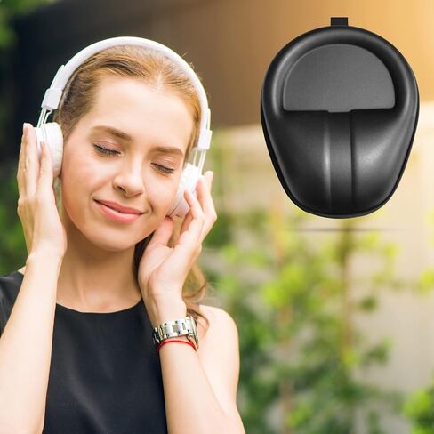 حافظة سماعات الرأس تحمل منظم سماعات الرأس الصلبة وحقيبة تخزين متوافقة مع Beats Studio Philips Bose Solo 3 Sony Bose QC JBL Sennheiser Skullcandy mPow Audio Technica Cowin JVC (أسود) in Kuwait