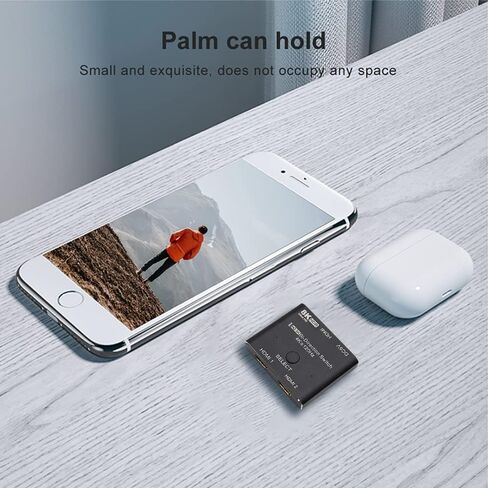 محول HDMI 2.1 Ultra 8K HD ثنائي الاتجاه 8K@60 هرتز 4K@120 هرتز HDR 1in 2out 2in 1out عالي السرعة 48 جيجابت في الثانية (شاشة فردية) محول متوافق مع Xbox X PS5 غلاف من الألومنيوم in Kuwait