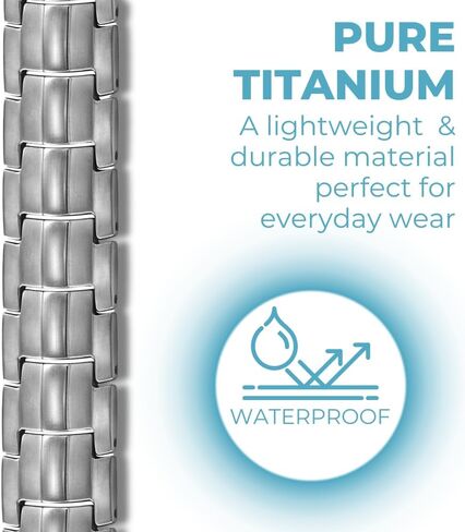 Willis Judd Mens Titanium Magnetic Bracelet Magnetic Bracelets for Men Adjustable Bracelet Length with Sizing Tool (Black) in Saudi Arabia