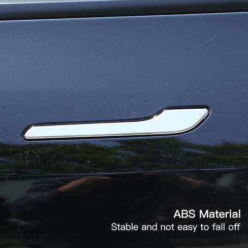 واقي مقبض الباب من الكروم لـ 2017-2024 Tesla Model 3 غطاء مقبض الباب متوافق مع 2019-2023 Tesla Model Y مقبض الباب Warp (4 قطع) in Kuwait