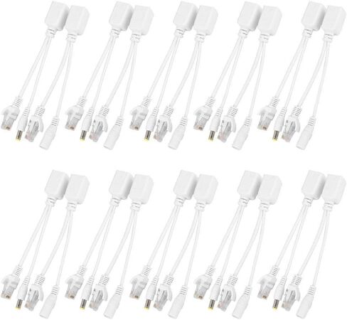 10 زوج من كاميرا IP POE RJ45 كابل الطاقة عبر محول إيثرنت حاقن الفاصل 12 فولت in Saudi Arabia