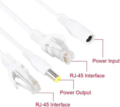 10 زوج من كاميرا IP POE RJ45 كابل الطاقة عبر محول إيثرنت حاقن الفاصل 12 فولت in Saudi Arabia