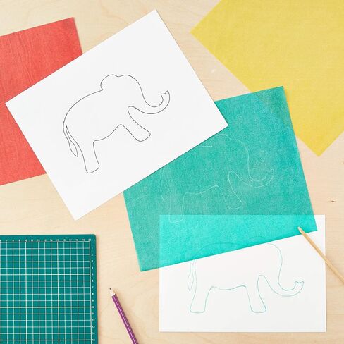 Carbon Paper for Tracing on Fabric, Wood, and Canvas (5 Colors, 9 x 11 in, 50 Sheets) in Saudi Arabia