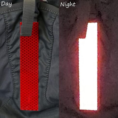 SmartSign 1.2 x 6 inch Red Reflective Strips - Pack of 4, Premium 3M Diamond Grade Reflective Stickers for Night Safety/Backpacks/Bicycles/Vehicles, Hi-Tack Adhesive in Saudi Arabia