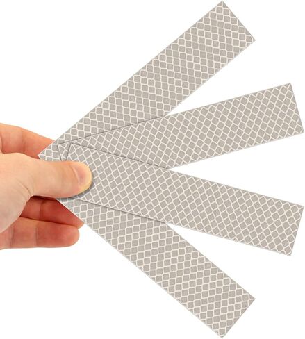 SmartSign 1.2 x 6 inch Red Reflective Strips - Pack of 4, Premium 3M Diamond Grade Reflective Stickers for Night Safety/Backpacks/Bicycles/Vehicles, Hi-Tack Adhesive in Saudi Arabia