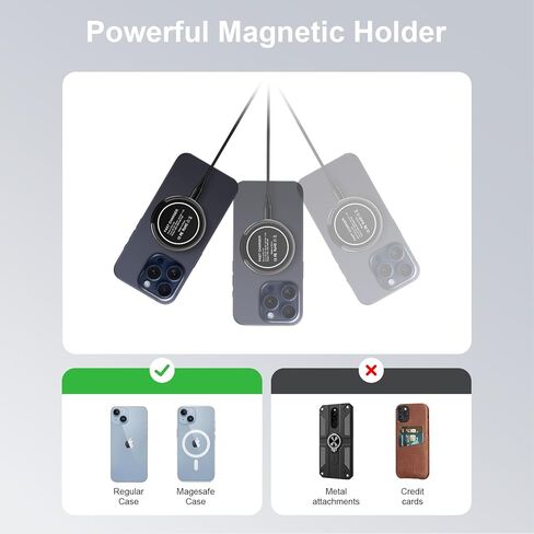 وسادة شاحن لاسلكية iPhone Mag (حامل) لهواتف iPhone 15/15 Plus/15 Pro/15 Pro Max، وسلسلة iPhone 14/13/12، شاحن مغناطيسي مع محول 20 وات لأجهزة AirPods 2/3/Pro/Pro 2-شاحن Magsafe قوي 15 وات ماكس، أسود in Kuwait