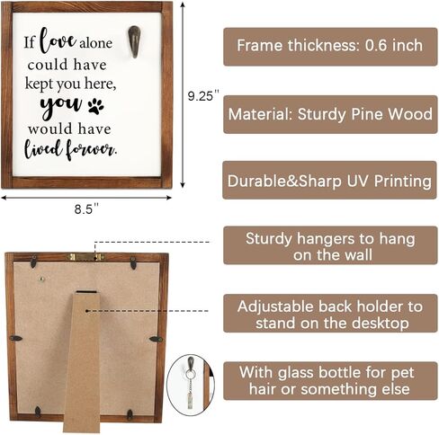 هدايا تذكارية للكلاب من Airrioal - إطار طوق الكلب، هدايا إطار تذكاري للحيوانات الأليفة لفقدان هدية تعاطف الكلاب، علامة هدايا لفقدان الحيوانات الأليفة، في ذكرى ذكرى فجيعة الكلب، هدايا للقطط، 8.5 بوصة × 9.25 بوصة in Kuwait