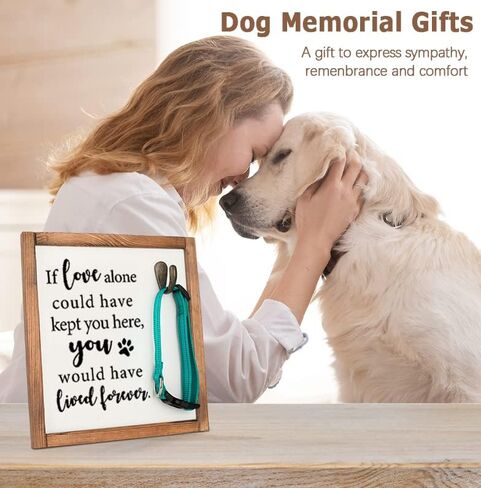 هدايا تذكارية للكلاب من Airrioal - إطار طوق الكلب، هدايا إطار تذكاري للحيوانات الأليفة لفقدان هدية تعاطف الكلاب، علامة هدايا لفقدان الحيوانات الأليفة، في ذكرى ذكرى فجيعة الكلب، هدايا للقطط، 8.5 بوصة × 9.25 بوصة in Kuwait